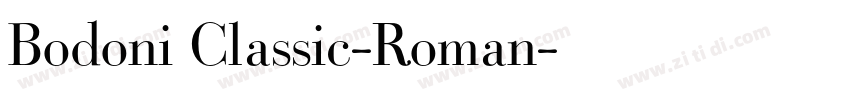 Bodoni Classic-Roman字体转换